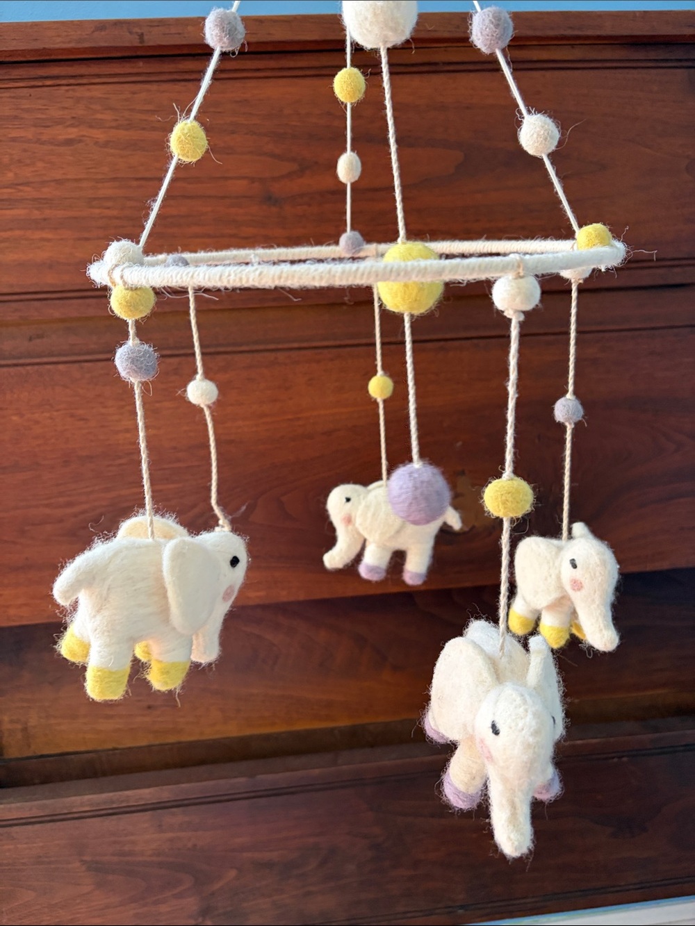 Elephant baby mobile